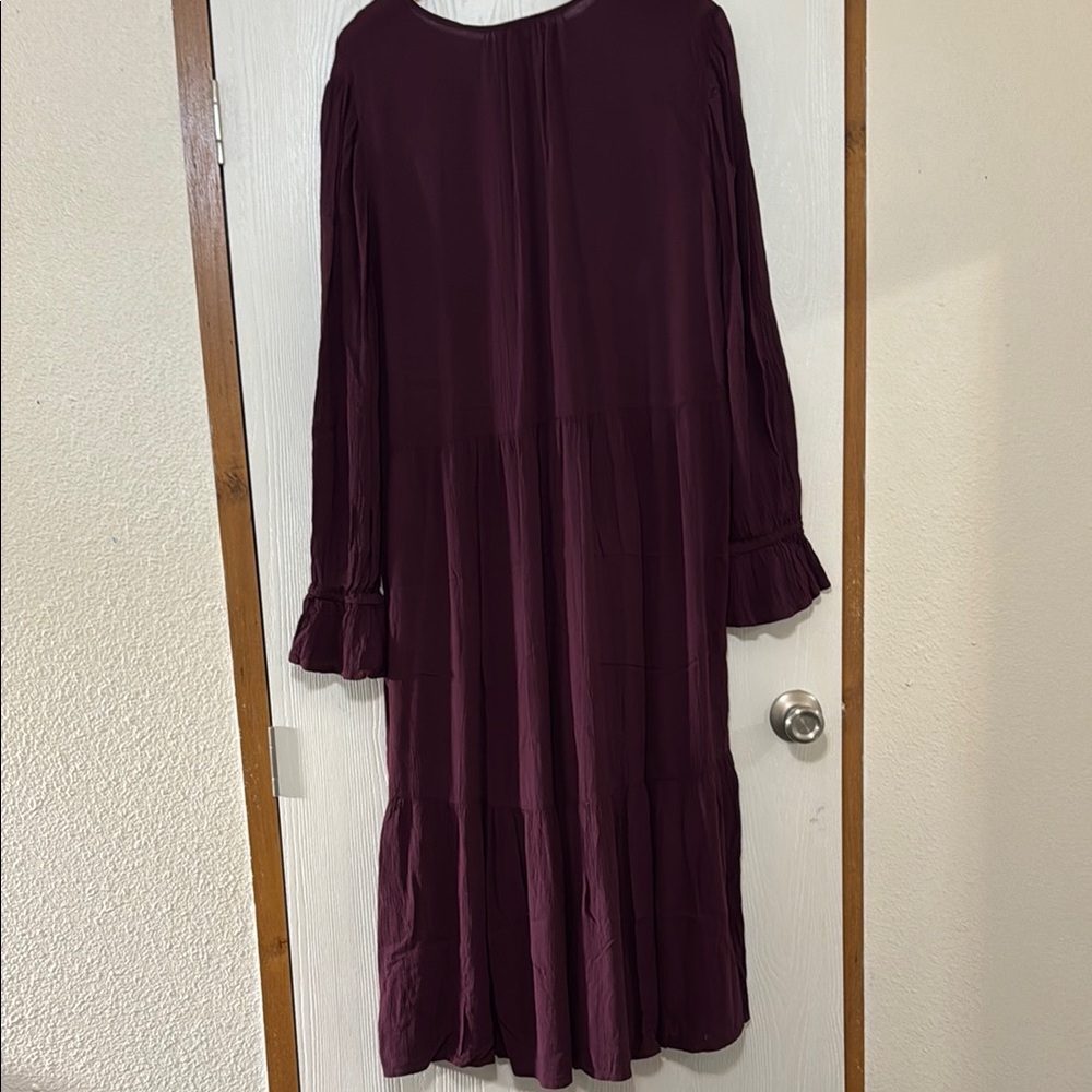 Knox Rose Burgundy Long Sleeve Dress - Picture 3 of 5